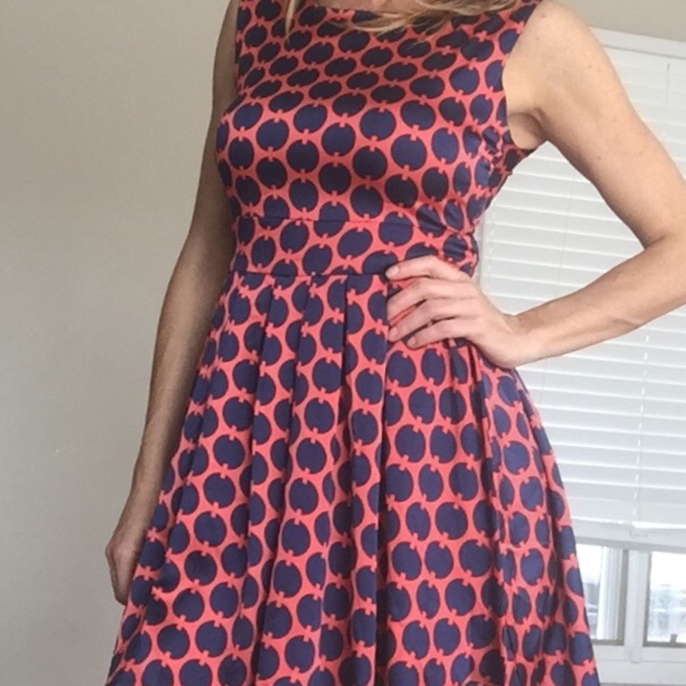 SM wardrobe blue and red silky dress